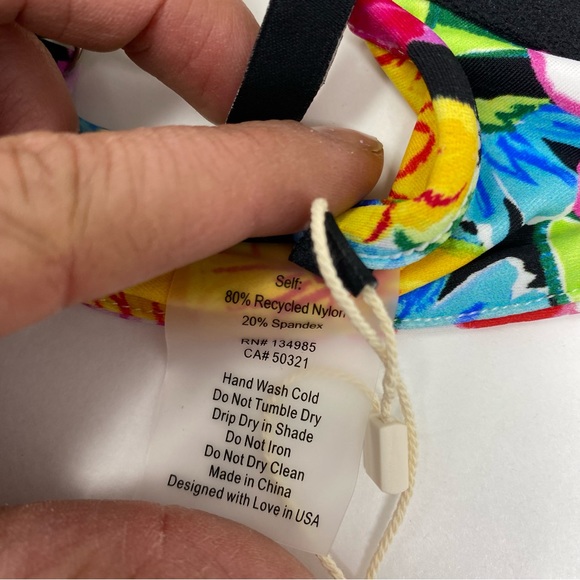 NEW For Love & Lemons Tiana Floral Underwire Bikini Top Large - Picture 7 of 8